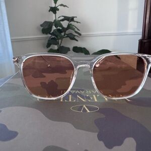 Tom Ford Clear and Brown Sunglasses